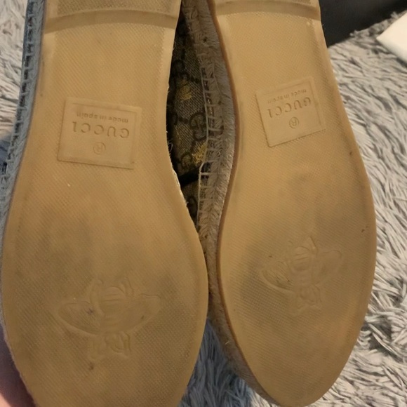 gucci logo espadrille flat